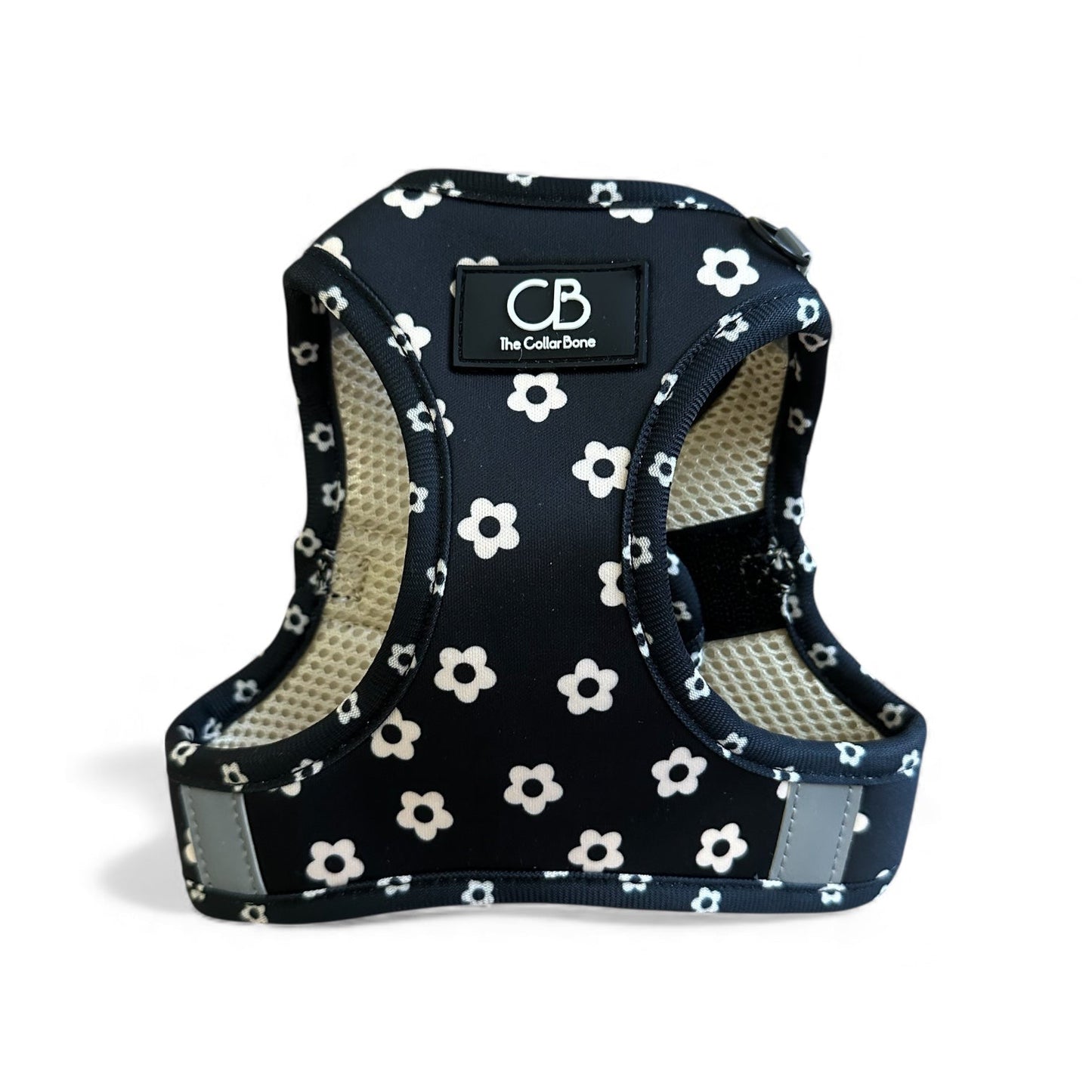 Teeny Step-In Vest/Harness in Black Bloom