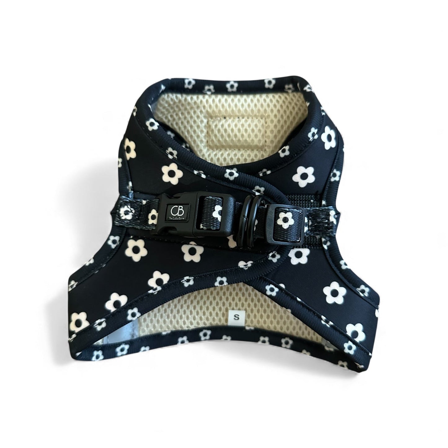 Teeny Step-In Vest/Harness in Black Bloom