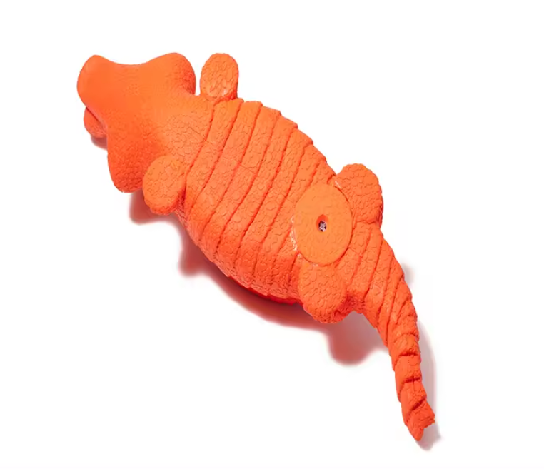 Apollo the Orange Alligator TPR Rubber Chew Toy