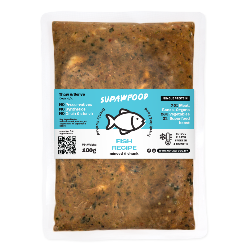 SUPAWFOOD GENTLY COOKED FISH RECIPE (100G)