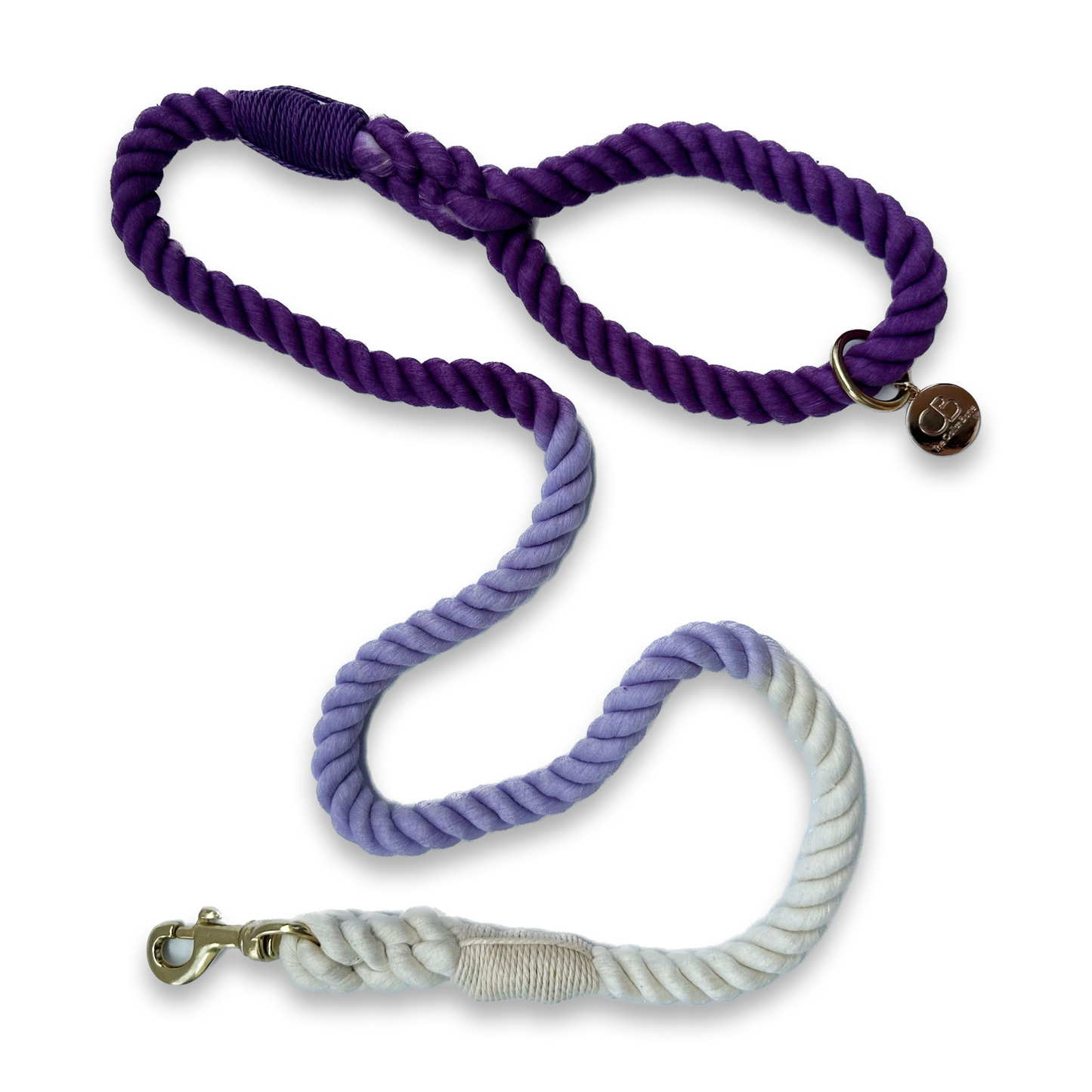 Koko Rope Leash in Ombré Purple & White