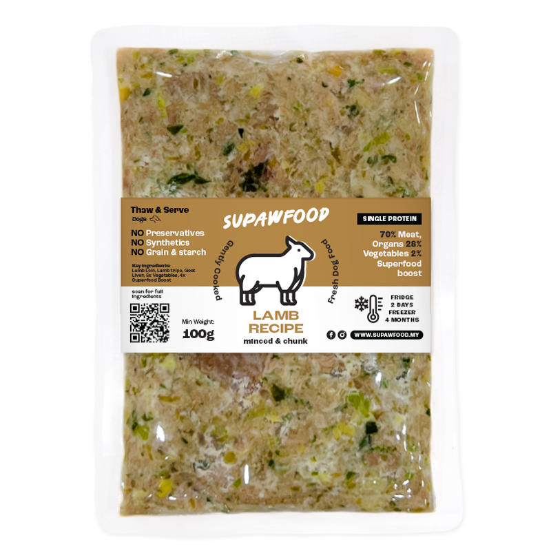 SUPAWFOOD GENTLY COOKED LAMB RECIPE (100G)
