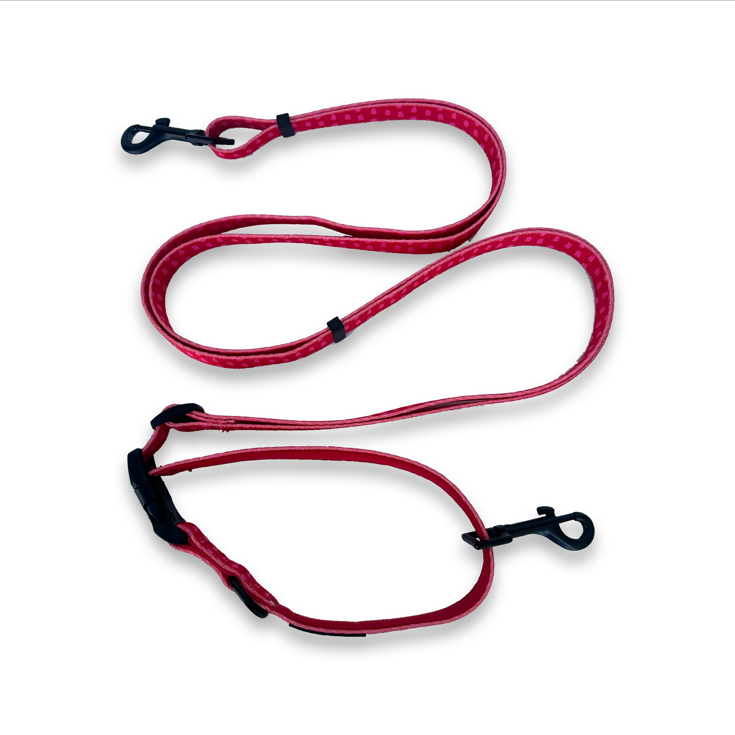 Oxford Multiway Handsfree Leash in Raspberry Red
