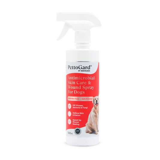 PettoGard® Antimicrobial Skin Care & Wound Spray for Dogs