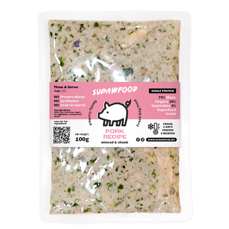 SUPAWFOOD GENTLY COOKED PORK RECIPE (100G)