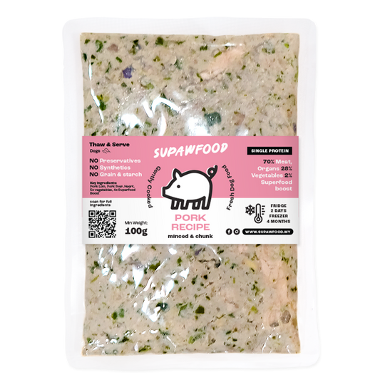 SUPAWFOOD GENTLY COOKED PORK RECIPE (100G)