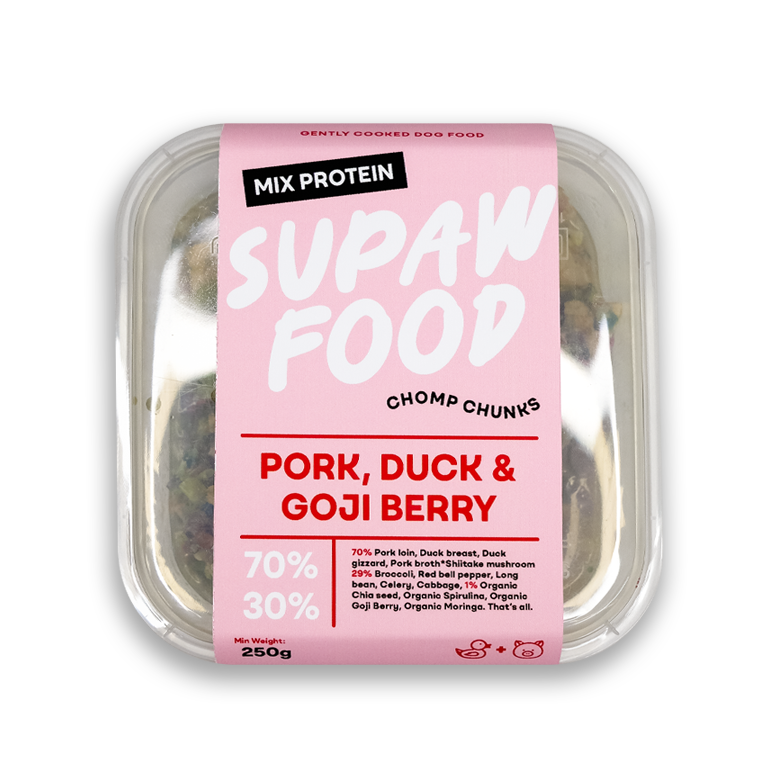 SUPAWFOOD GENTLY COOKED MIXER PORK & DUCK RECIPE (250G)