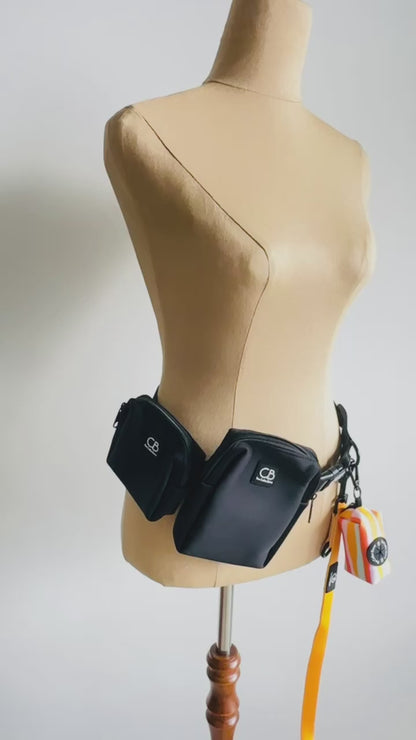 Everyday dog walking pouch in Black