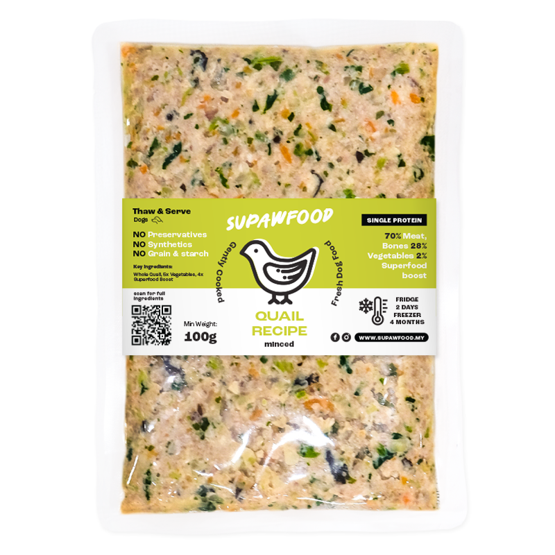 SUPAWFOOD GENTLY COOKED QUAIL RECIPE (100G)