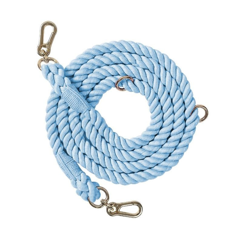 Six-way Handsfree Rope Leash in Baby Blue