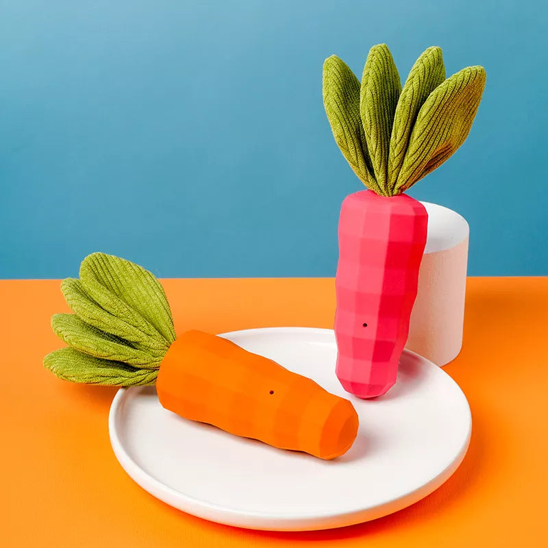 Tough Vegetable Squeaky Dog Chew Toy