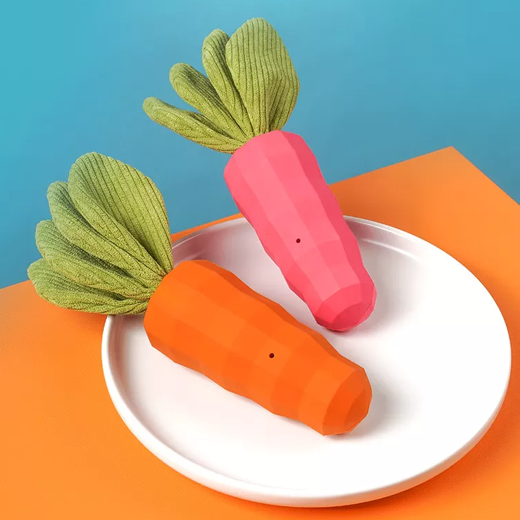Tough Vegetable Squeaky Dog Chew Toy