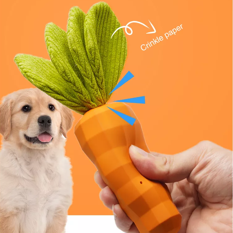 Tough Vegetable Squeaky Dog Chew Toy