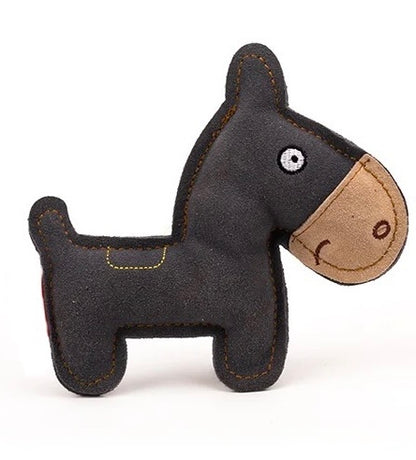 Squeaky Grey Pony Cowhide Chew Toy