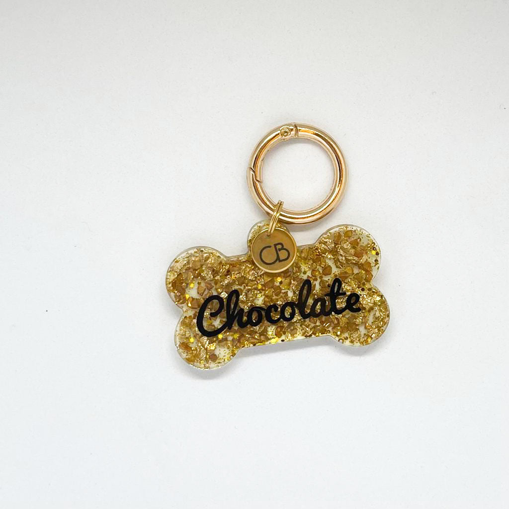 Gold pet cheap tags