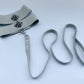 Jewel Cat/Dog Harness and Leash Set in Grey