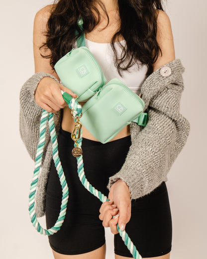 Multiway Handsfree Training Rope Leash in Lollipop Mint