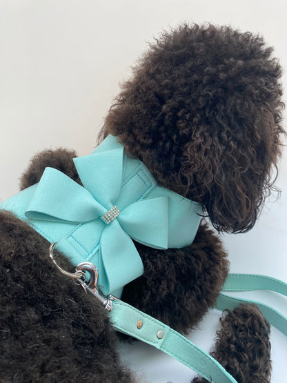 Crystal Cat/Dog Harness and Leash Set in Blue
